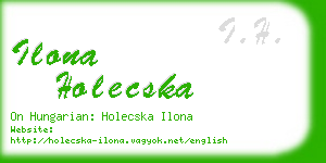 ilona holecska business card